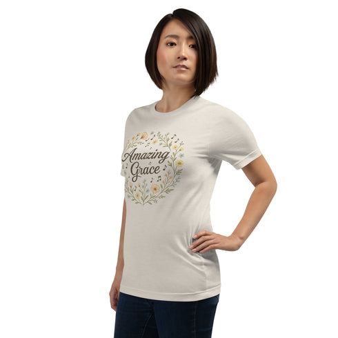 Amazing Grace Christian Hymn T-Shirt dust women